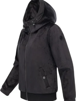 Ragwear Damen Fleecejacke - Cousy Short Bonded in schwarz