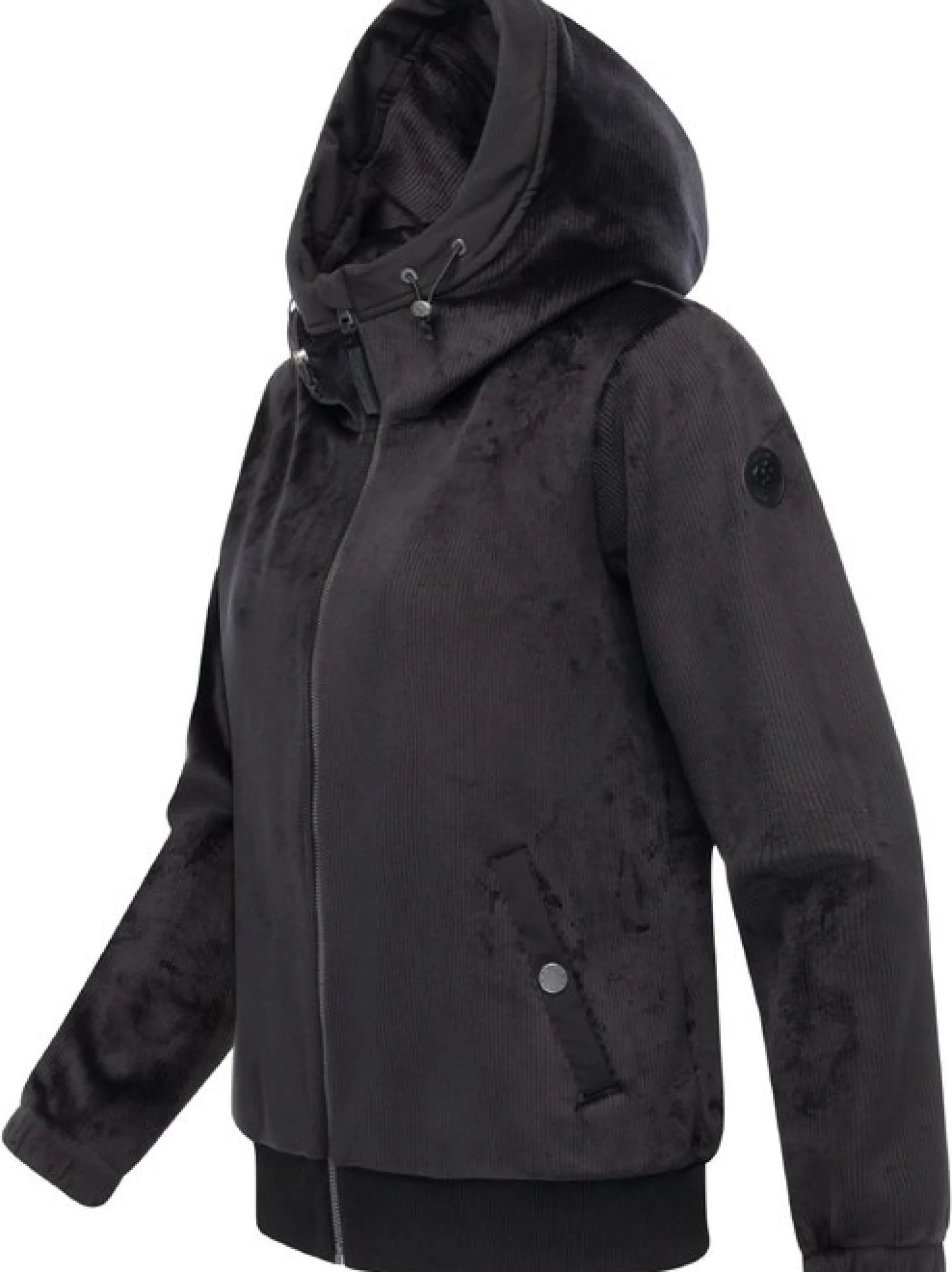 Ragwear Damen Fleecejacke - Cousy Short Bonded in schwarz