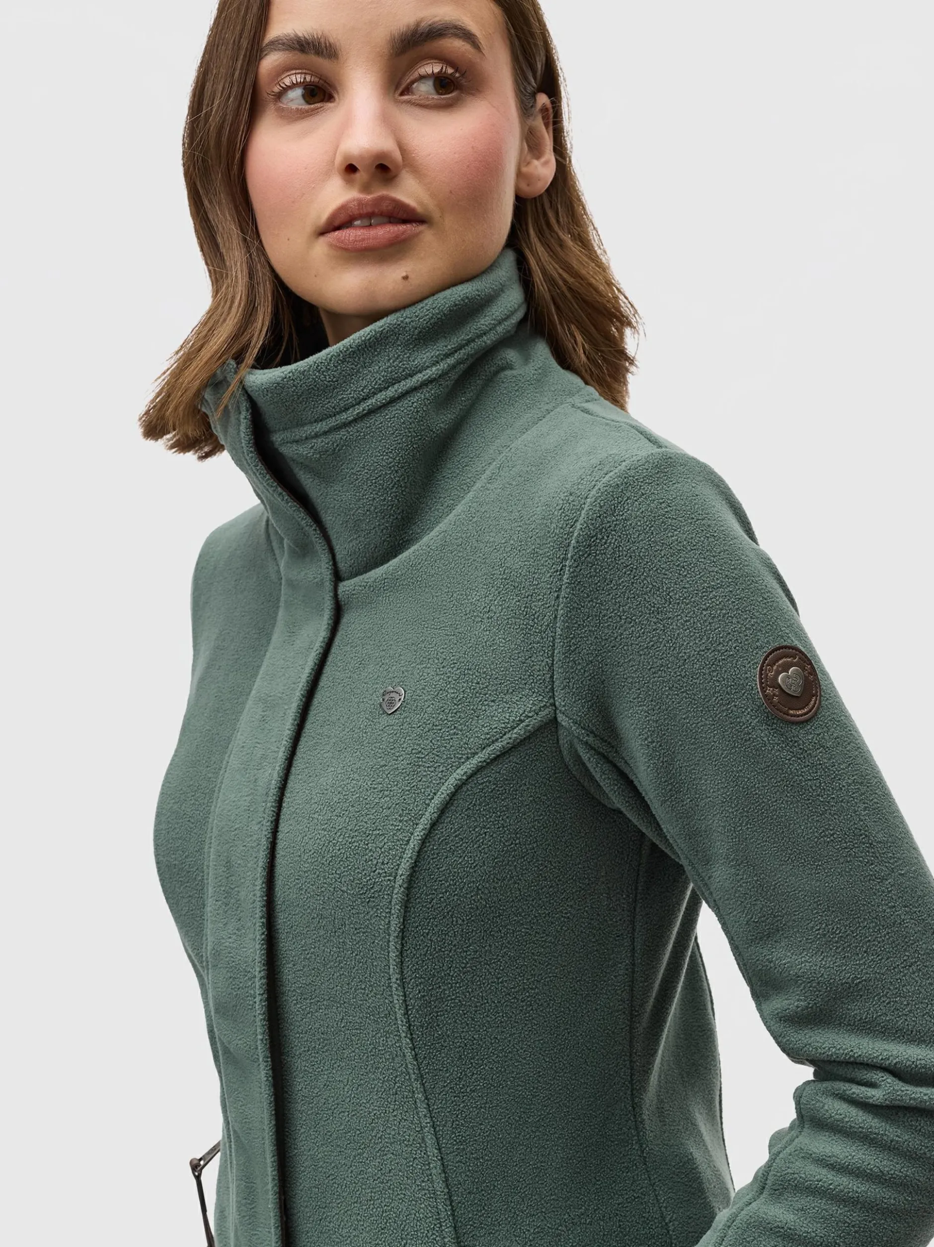 Ragwear Damen Fleecejacke - Letrice Fleece in grün
