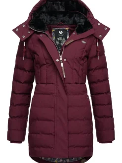Ragwear Damen Kurzmantel - Ashanta in bordeaux