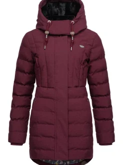 Ragwear Damen Kurzmantel - Ashanta in bordeaux