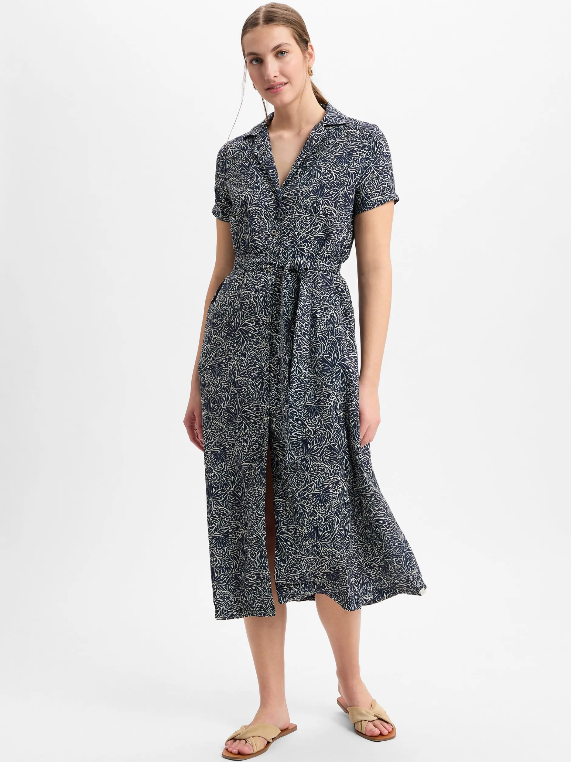 Ragwear Damen Maxikleid - Sawira Long in marine beige