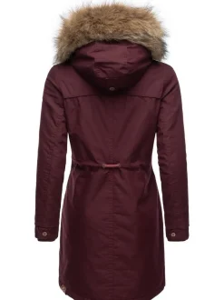 Ragwear Damen Parka - Tawny in bordeaux