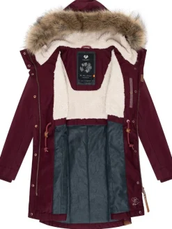 Ragwear Damen Parka - Tawny in bordeaux