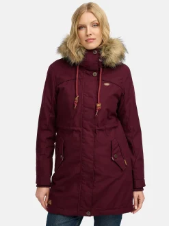 Ragwear Damen Parka - Tawny in bordeaux