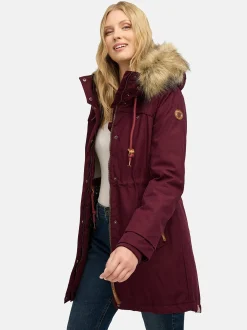 Ragwear Damen Parka - Tawny in bordeaux