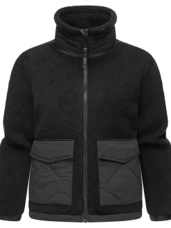 Ragwear Damen Plüschjacke - Arctika in schwarz