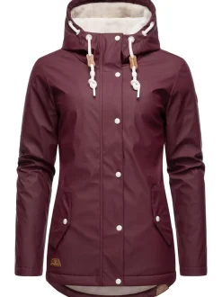 Ragwear Damen Regenjacke - Marge in bordeaux