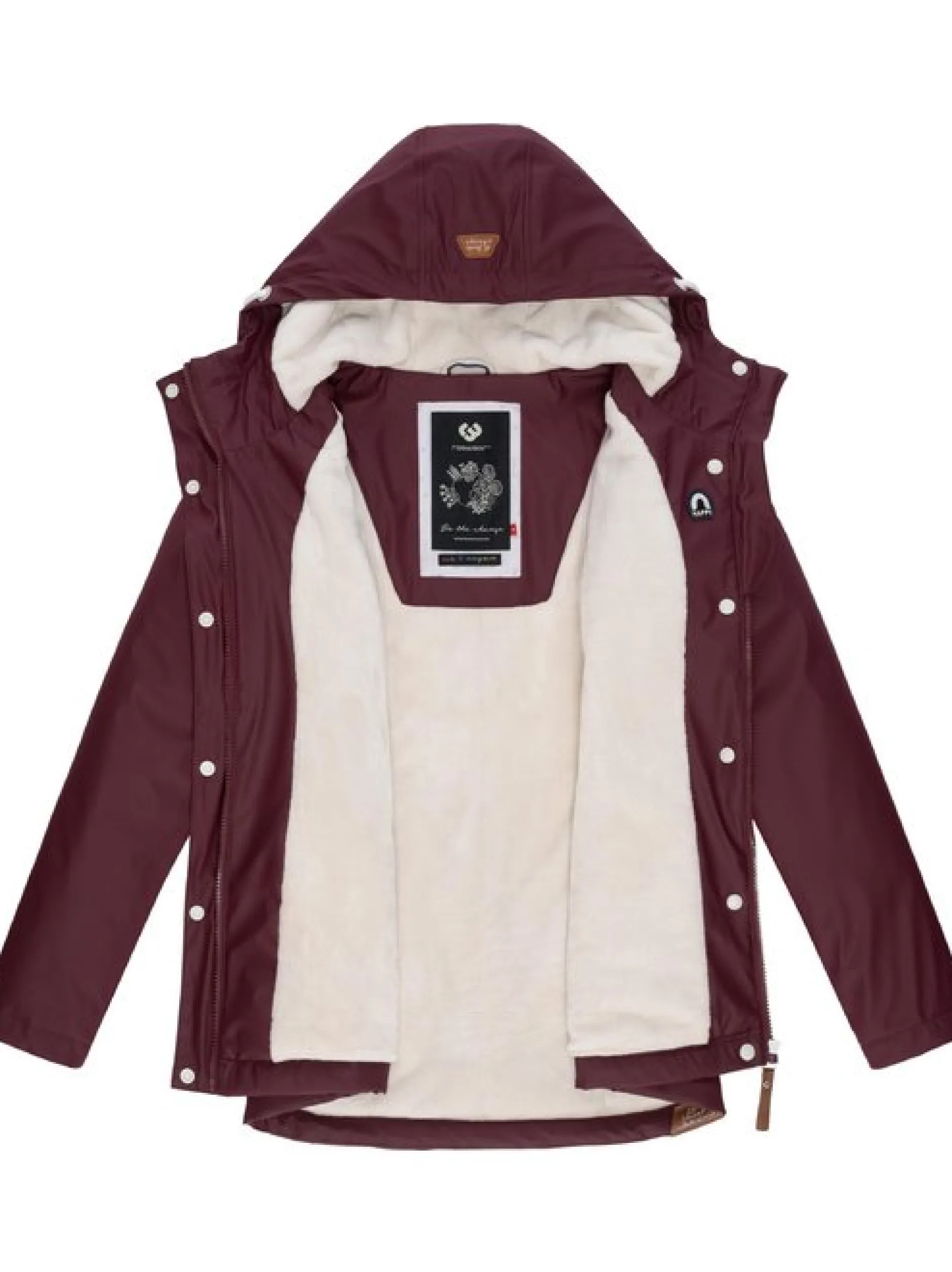 Ragwear Damen Regenjacke - Marge in bordeaux