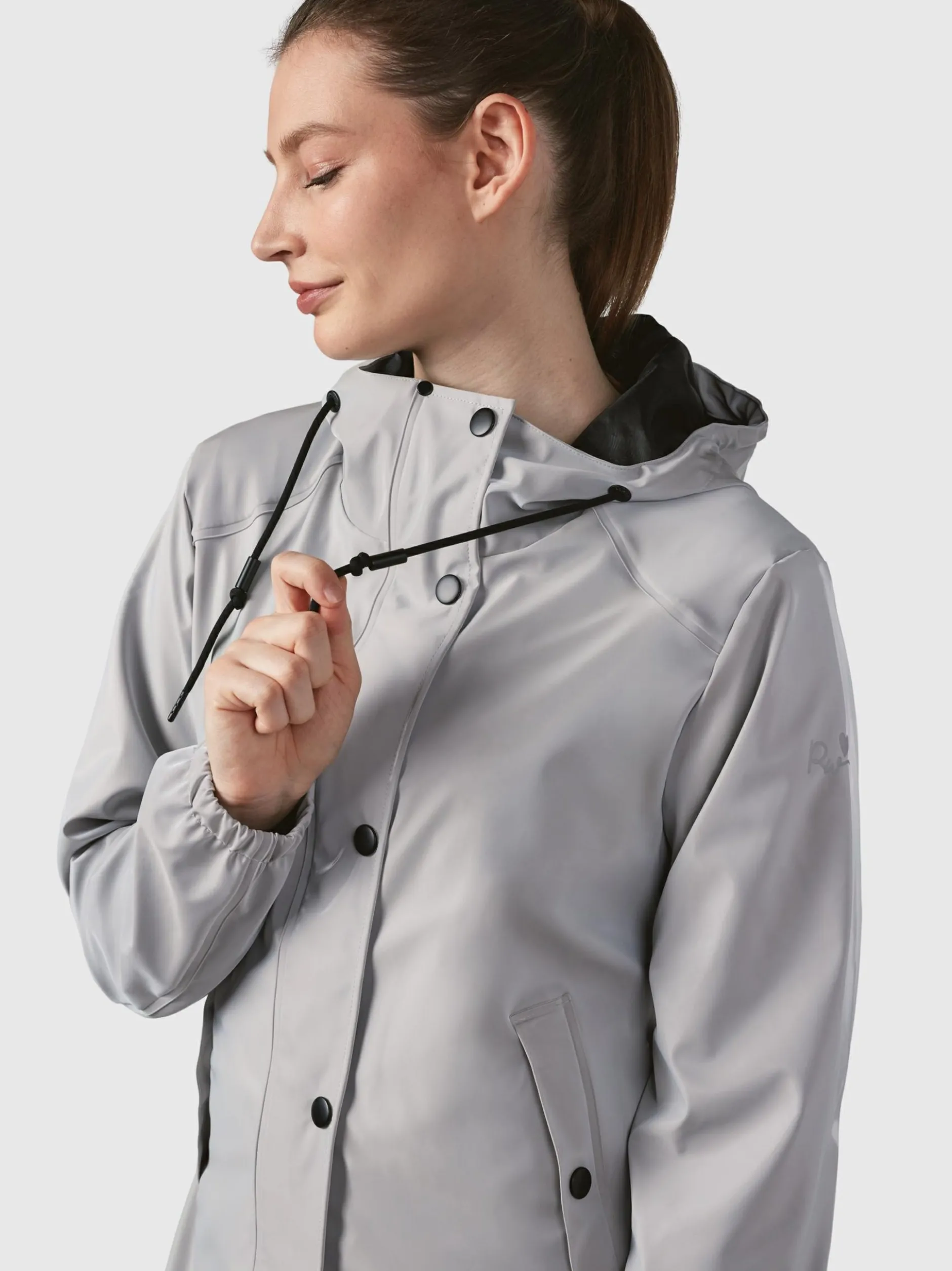 Ragwear Damen Regenmantel - Husty Rainy in hellgrau