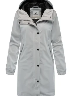 Ragwear Damen Regenmantel - Husty Rainy in hellgrau