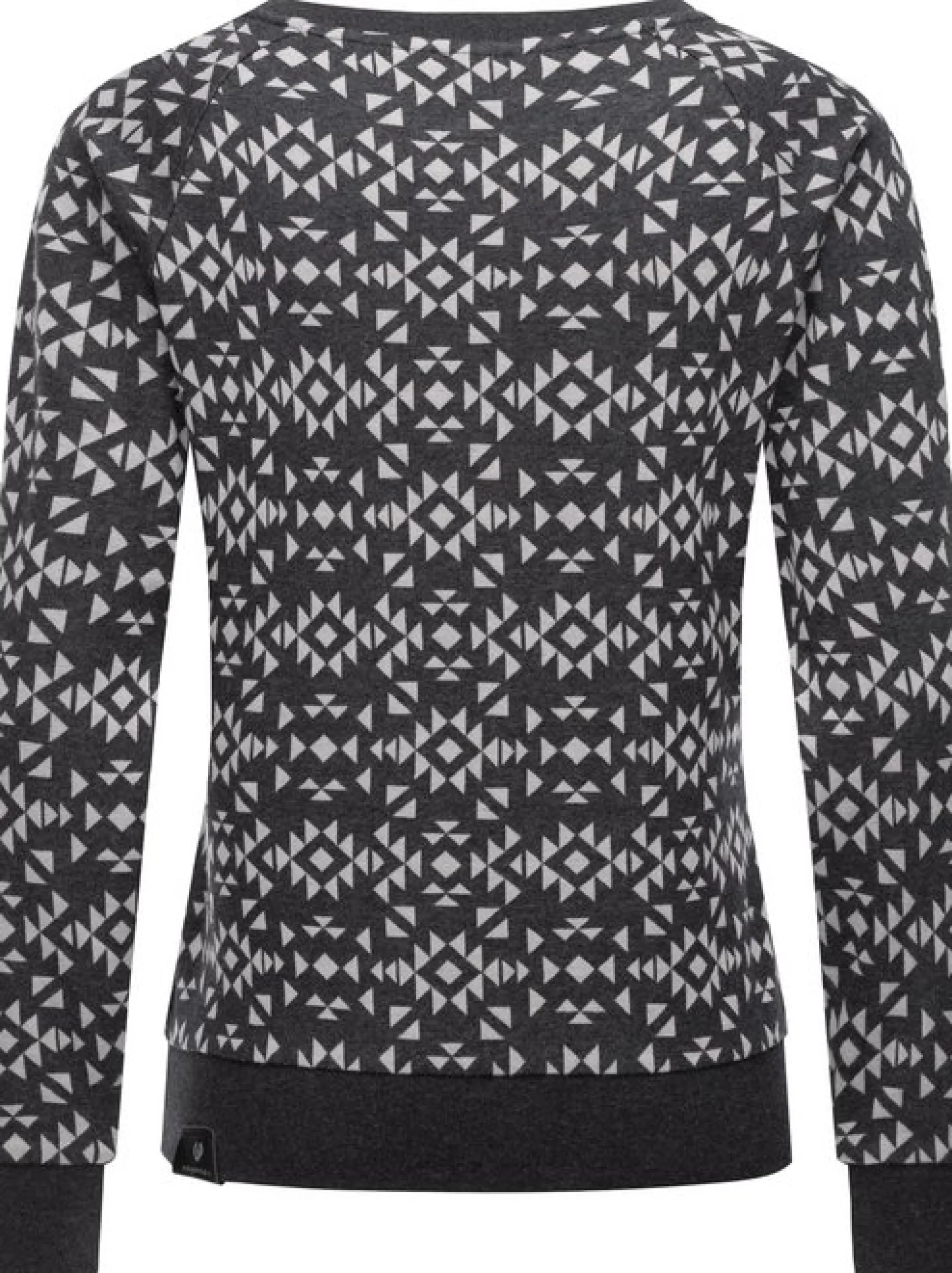 Ragwear Damen Rundhalspullover - Darria Aztec in grau