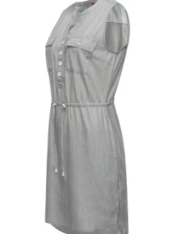 Ragwear Damen Shirtkleid - Roisin Denim in hellgrau