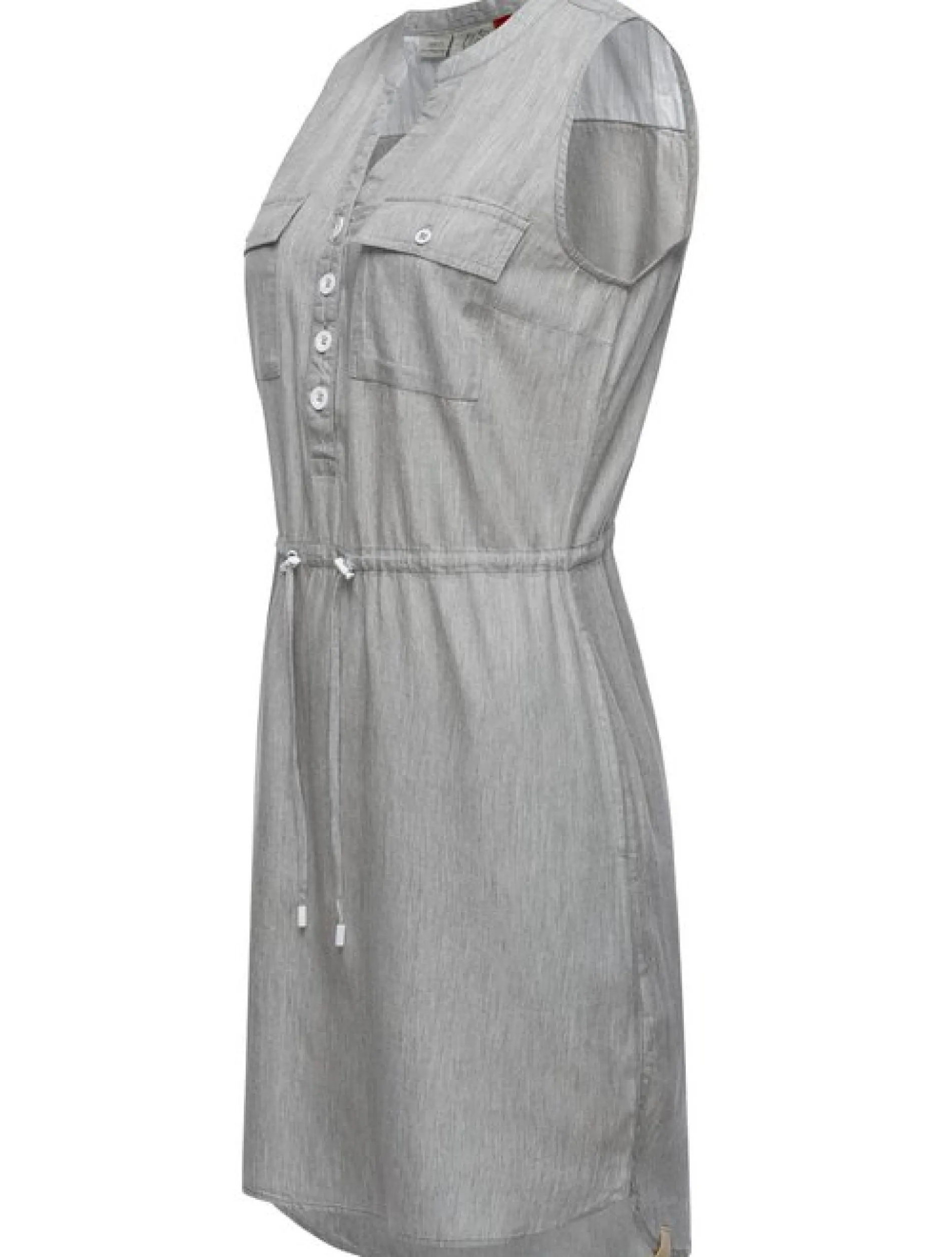 Ragwear Damen Shirtkleid - Roisin Denim in hellgrau