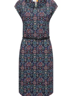 Ragwear Damen Sommerkleid - Lilithe Ikat in marine