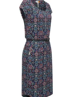 Ragwear Damen Sommerkleid - Lilithe Ikat in marine
