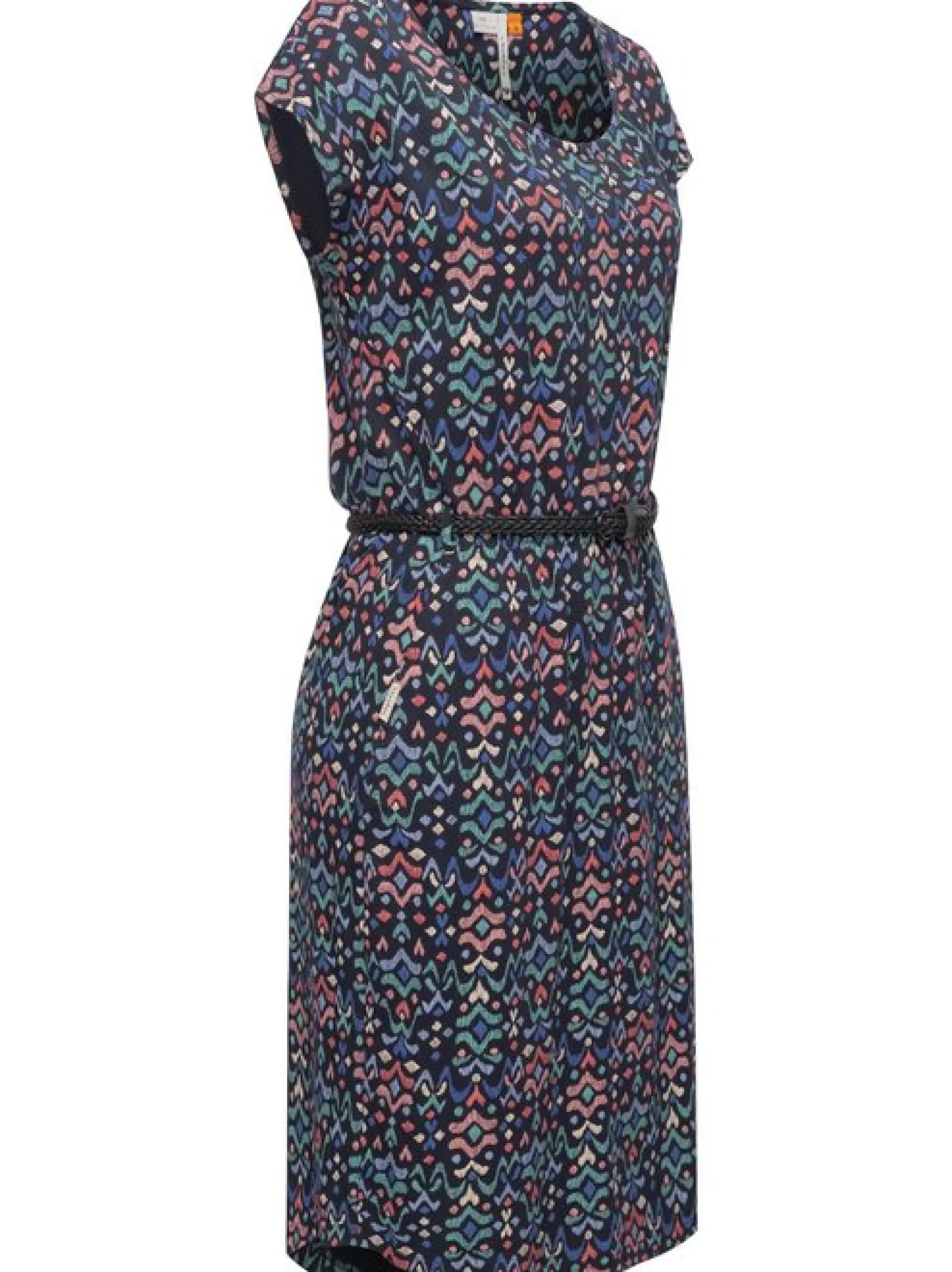 Ragwear Damen Sommerkleid - Lilithe Ikat in marine