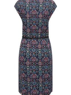 Ragwear Damen Sommerkleid - Lilithe Ikat in marine