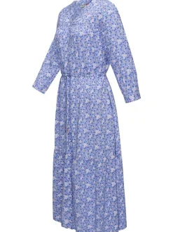 Ragwear Damen Sommerkleid - Meve in blau - Länge: lang