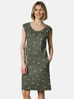 Ragwear Damen Sommerkleid - Penelope Hearts YOUMODO in oliv