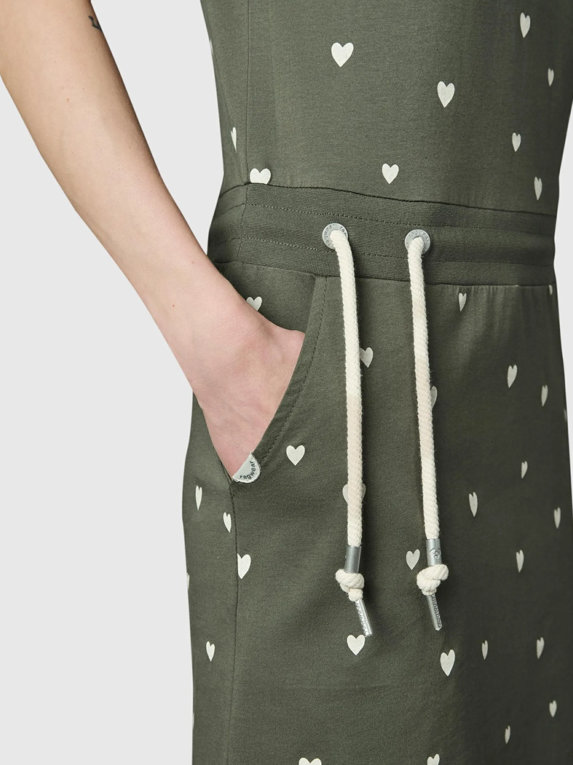 Ragwear Damen Sommerkleid - Penelope Hearts YOUMODO in oliv