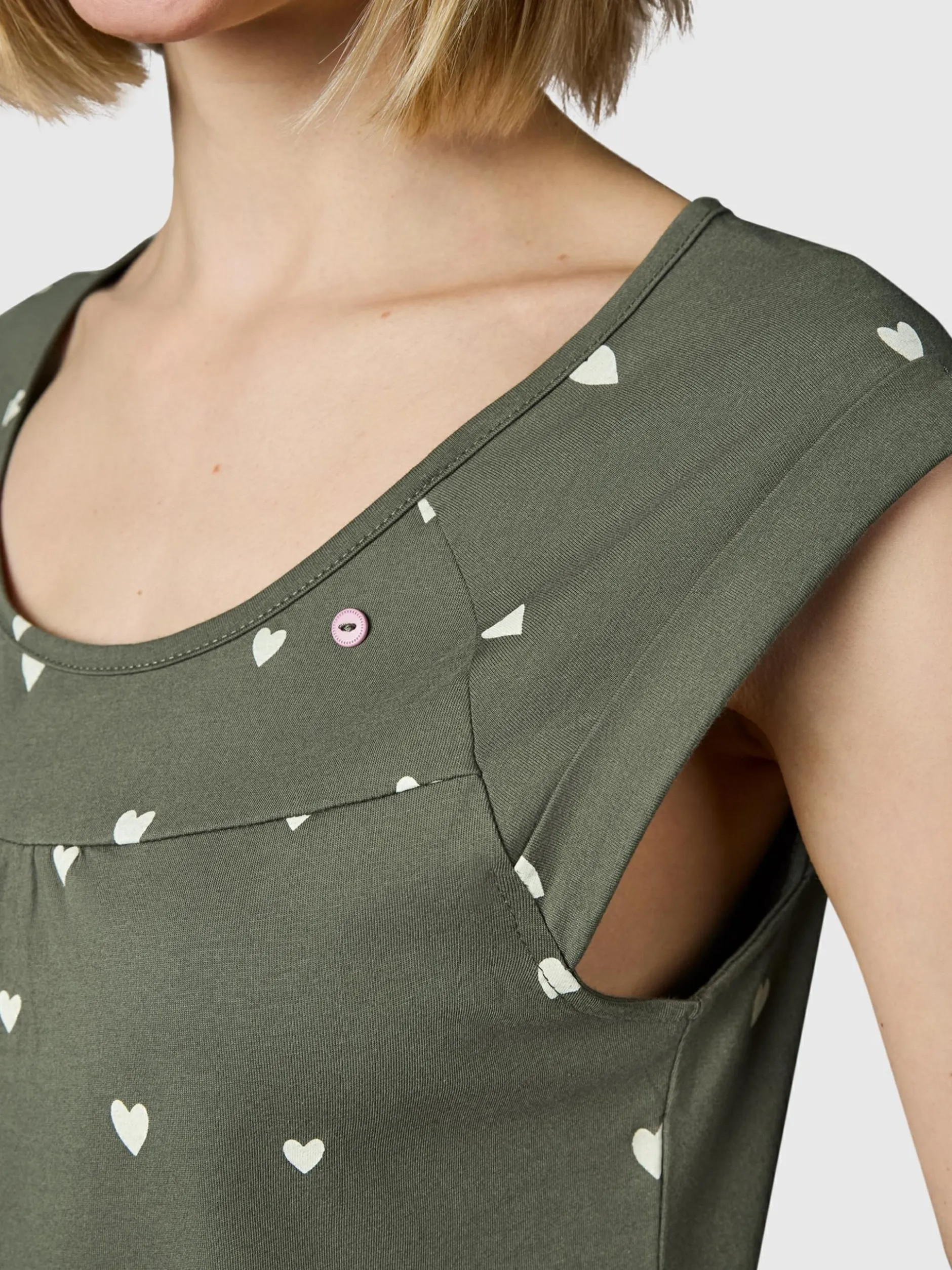 Ragwear Damen Sommerkleid - Penelope Hearts YOUMODO in oliv