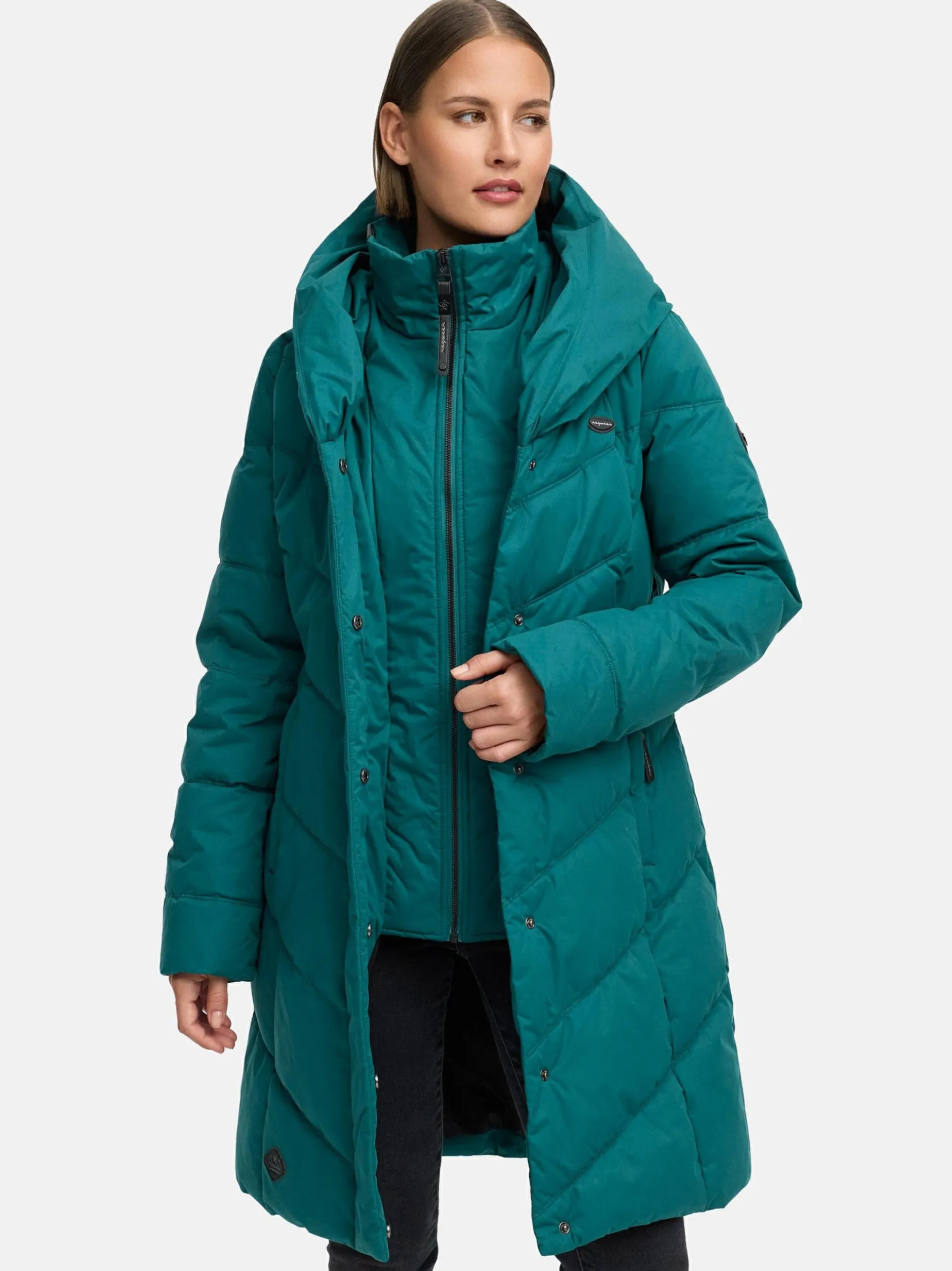 Ragwear Damen Steppmantel - Natalka in grün