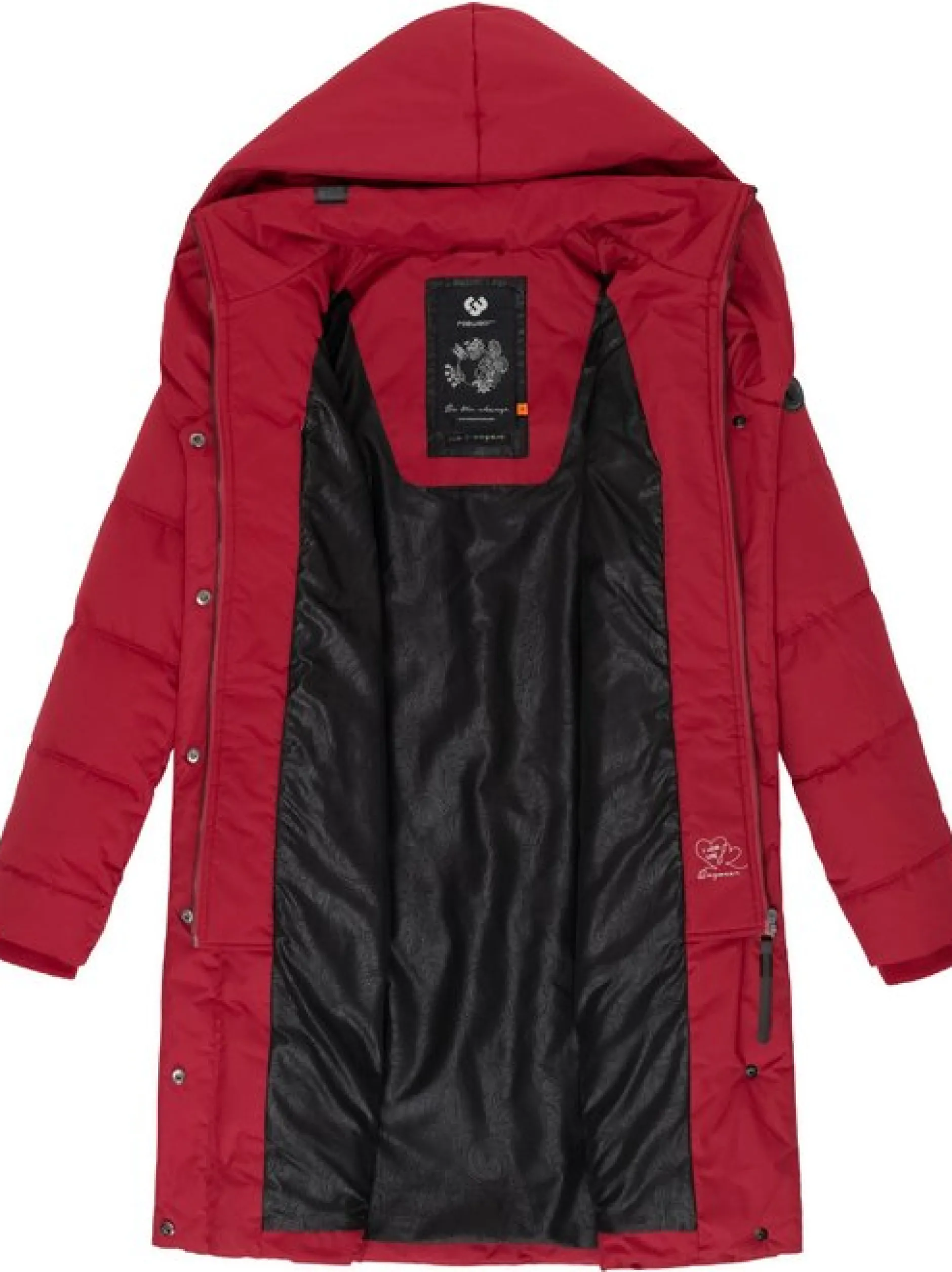 Ragwear Damen Steppmantel - Natalka in rot