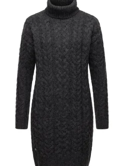 Ragwear Damen Strickkleid - Janna in grau - Länge: kurz