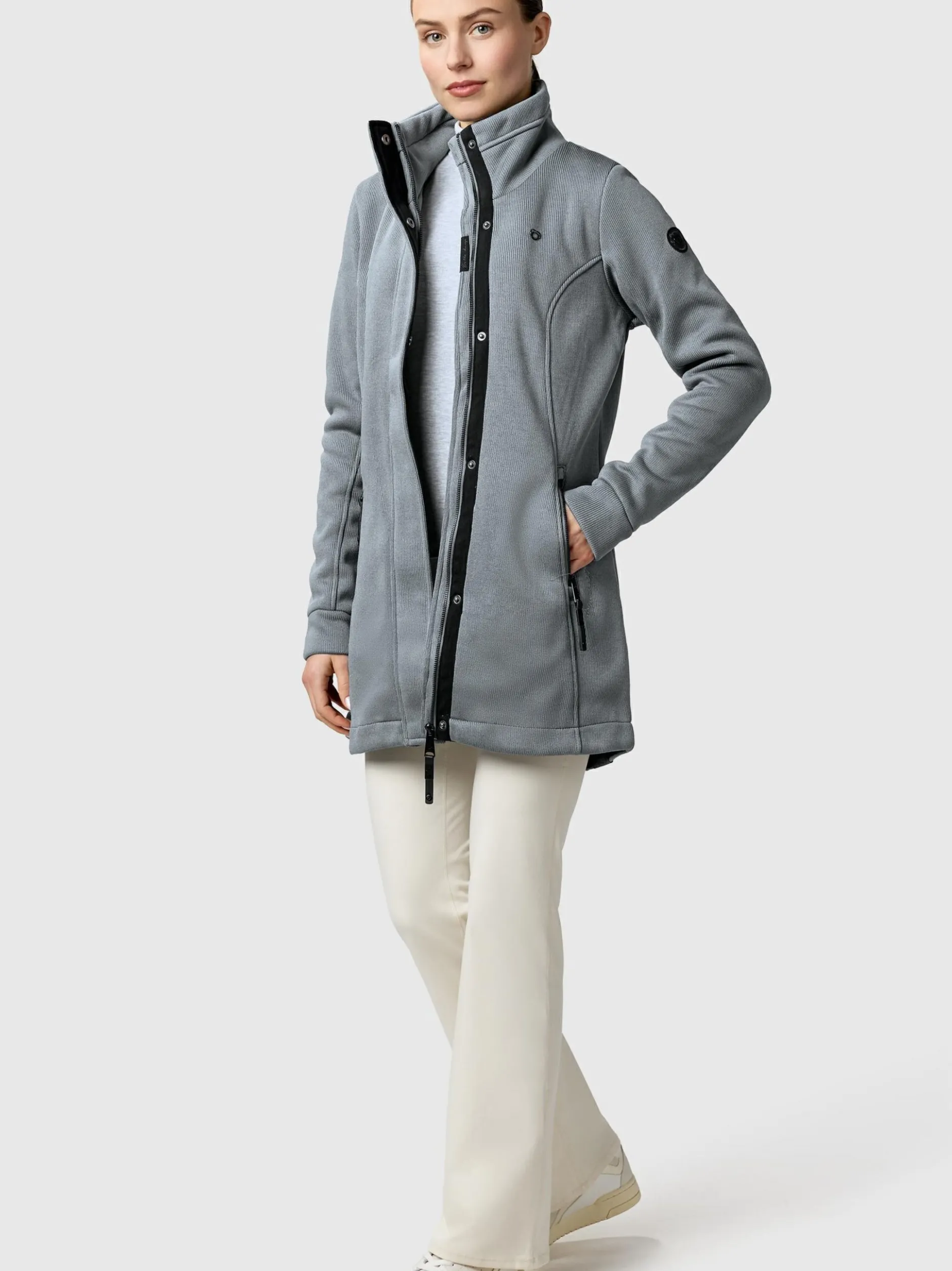 Ragwear Damen Sweatjacke - Letrice Bonded in grau