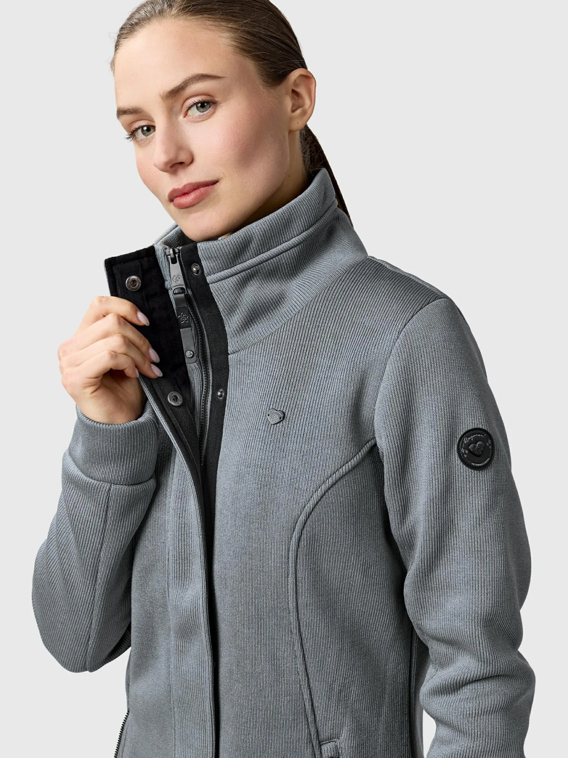 Ragwear Damen Sweatjacke - Letrice Bonded in grau