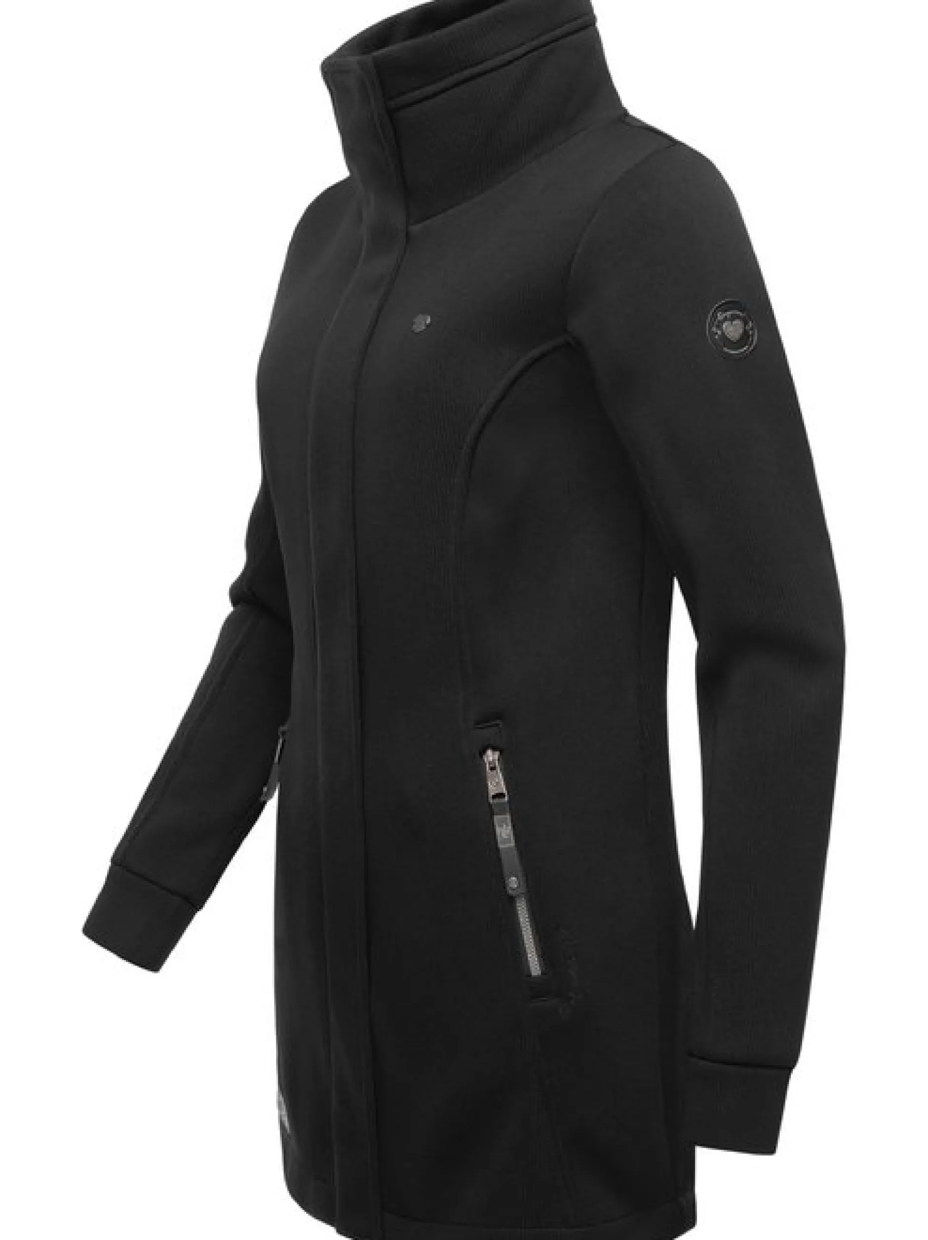 Ragwear Damen Sweatjacke - Letrice Bonded in schwarz