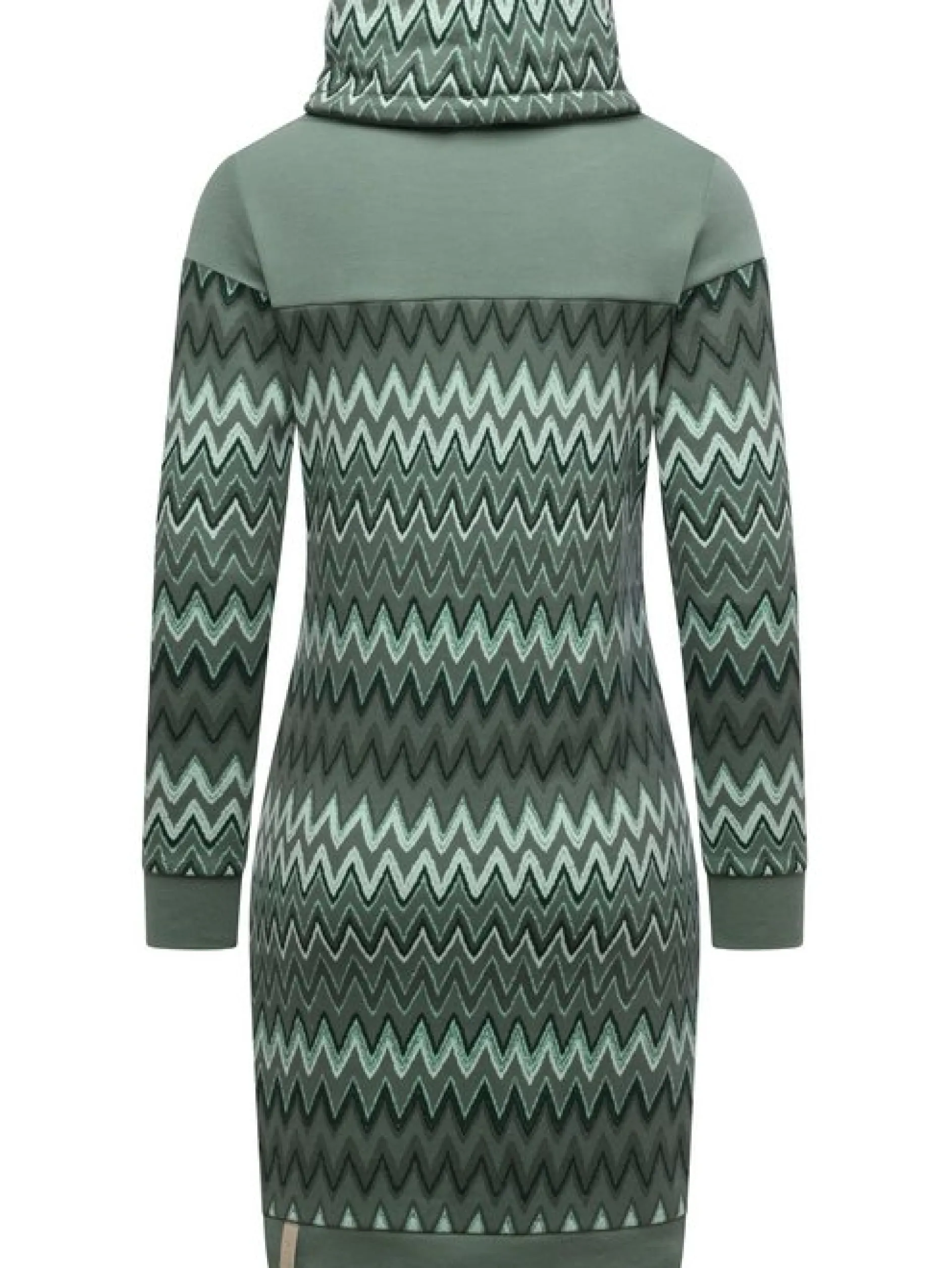 Ragwear Damen Sweatkleid - Chlloe Zig Zag YOUMODO in grün