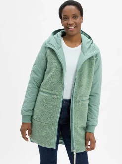 Ragwear Damen Teddy-Parka - Longeddy in lind