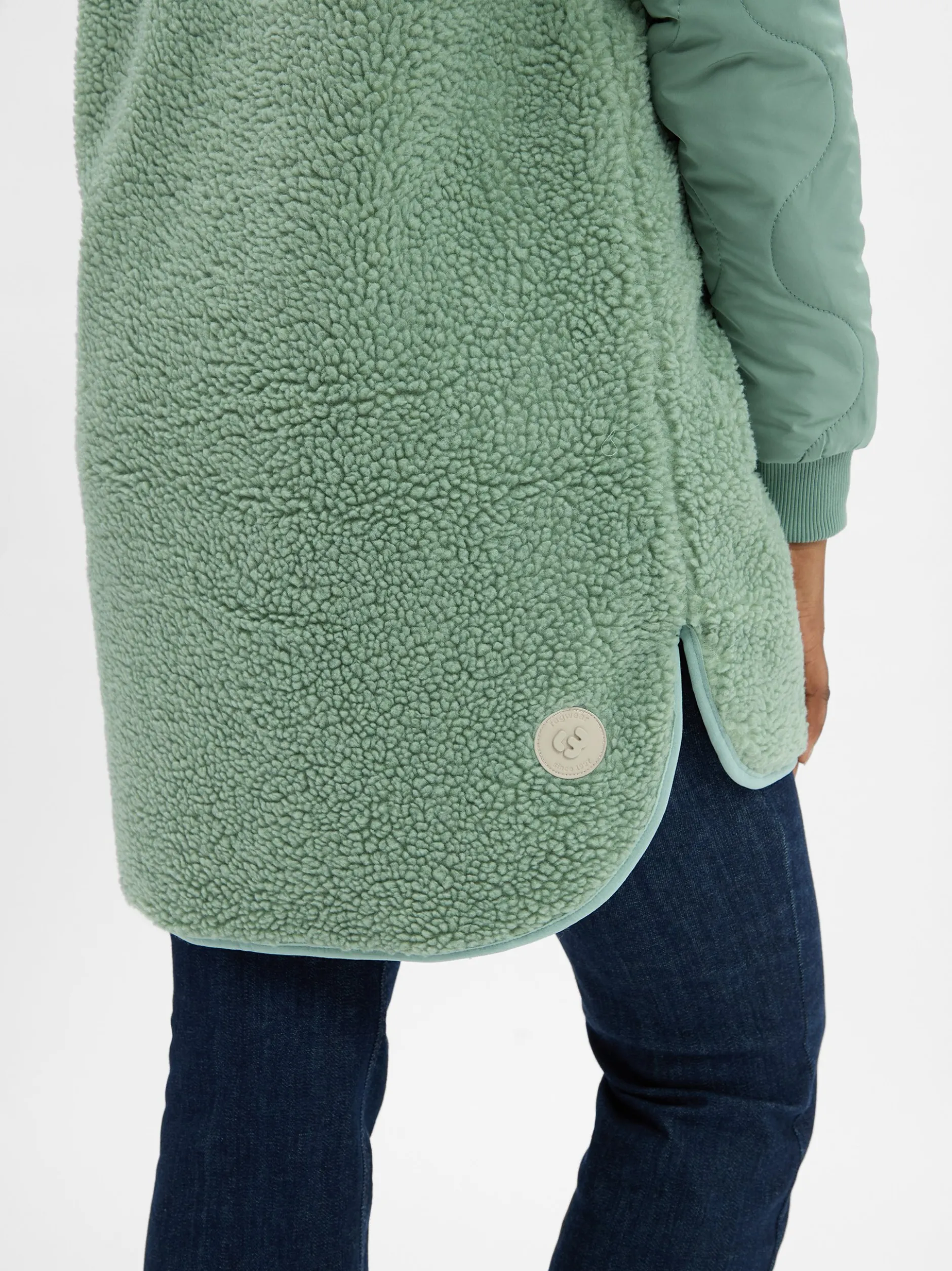 Ragwear Damen Teddy-Parka - Longeddy in lind