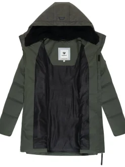 Ragwear Damen Winterjacke - Ashani Block Intl. in oliv