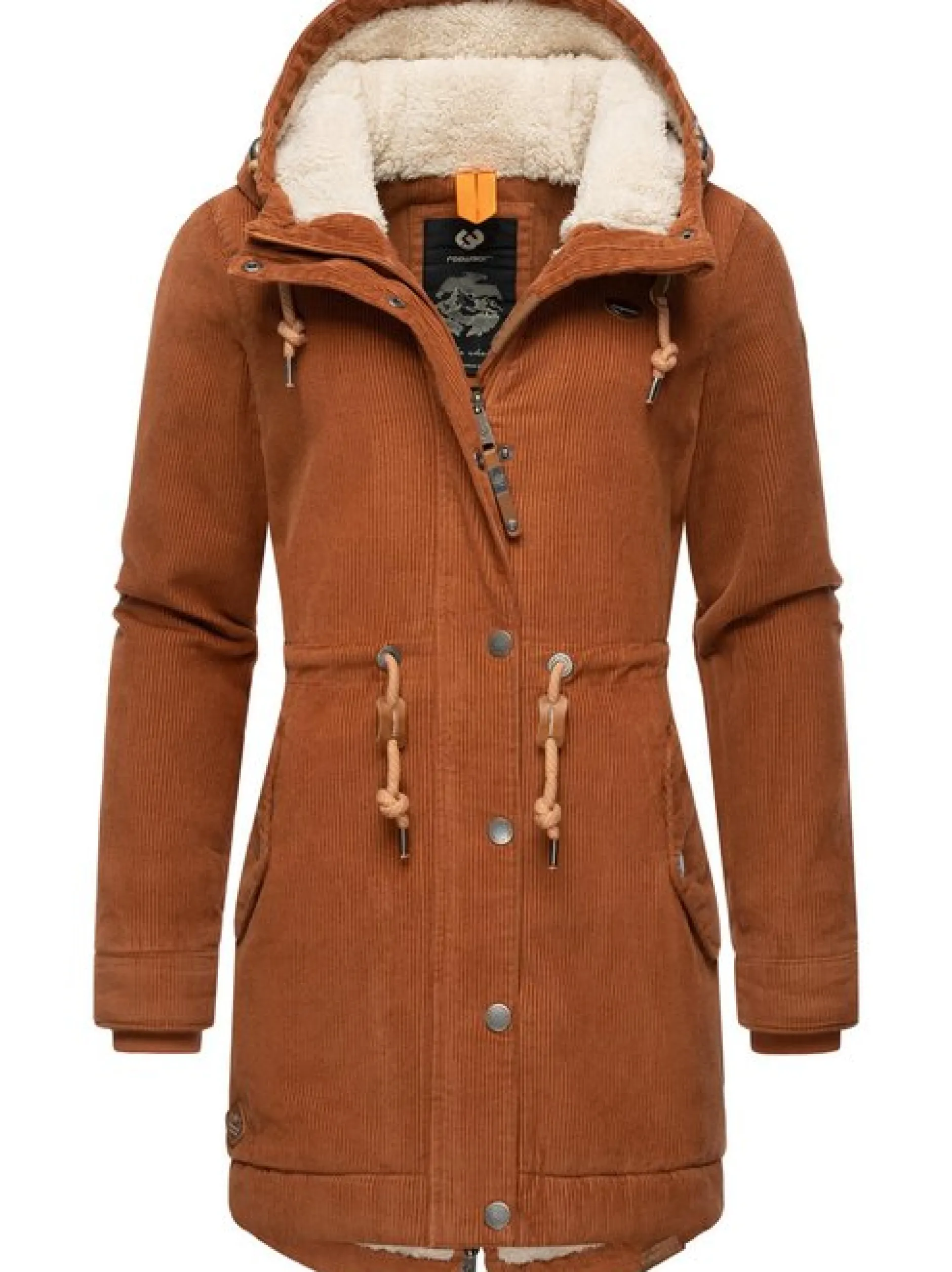 Ragwear Damen Winterjacke - Canny Corduroy in braun