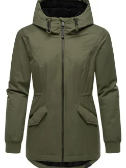 Ragwear Damen Winterjacke - Dowey Warm Rain in oliv