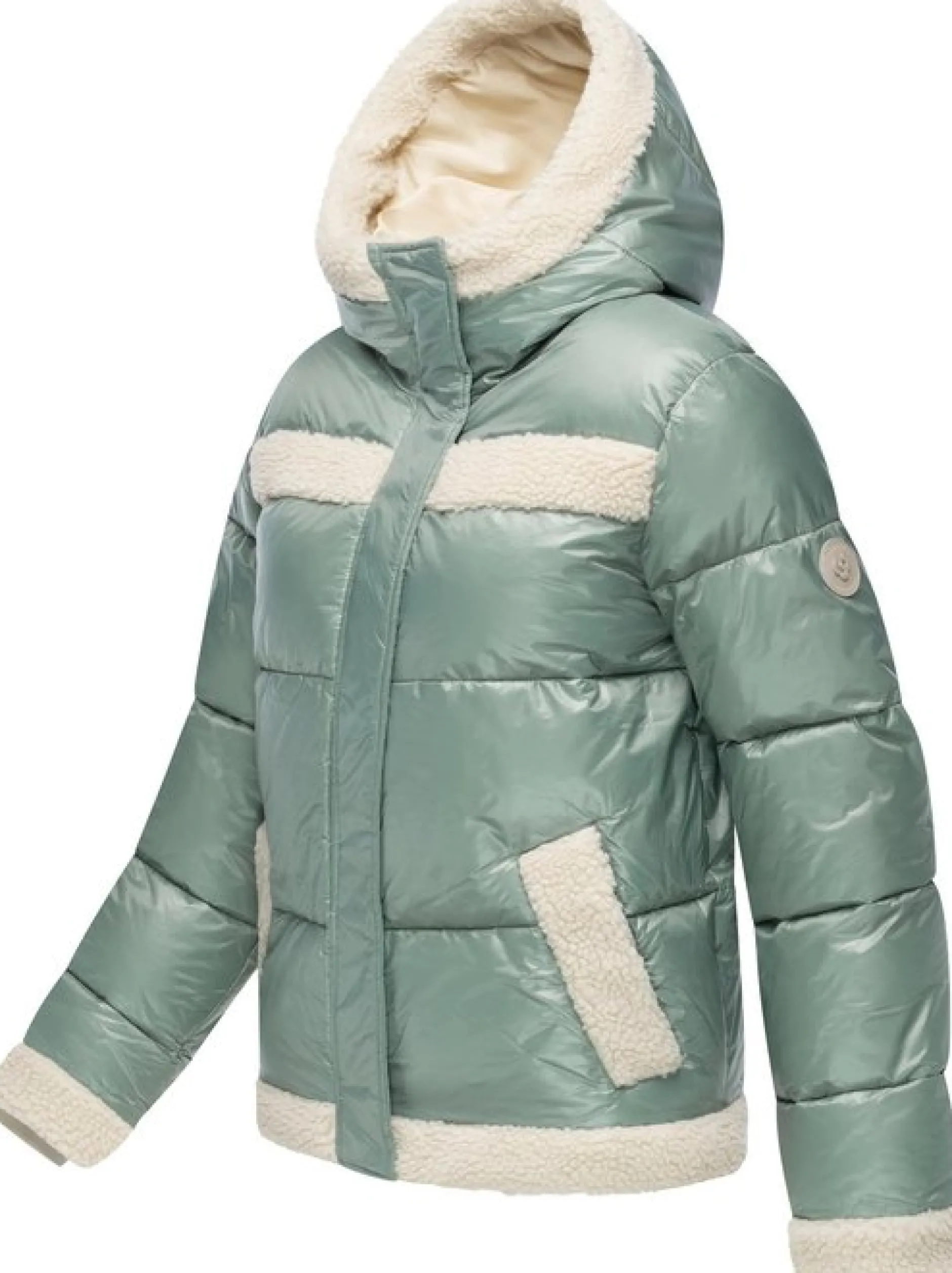Ragwear Damen Winterjacke - Editah Shiny YOUMODO in schilf