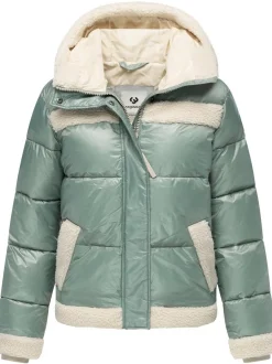 Ragwear Damen Winterjacke - Editah Shiny YOUMODO in schilf