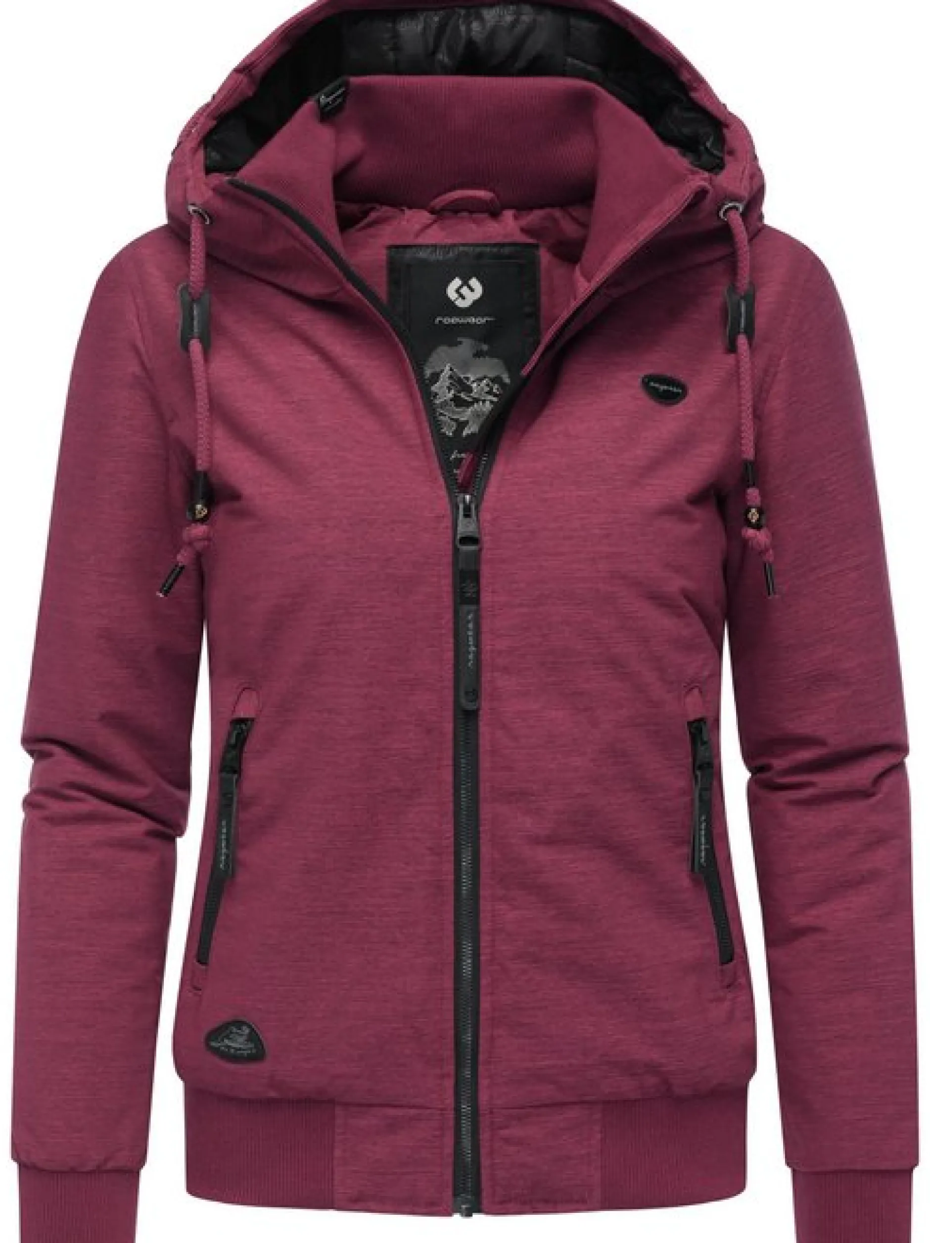 Ragwear Damen Winterjacke - Nuggie Melange in bordeaux