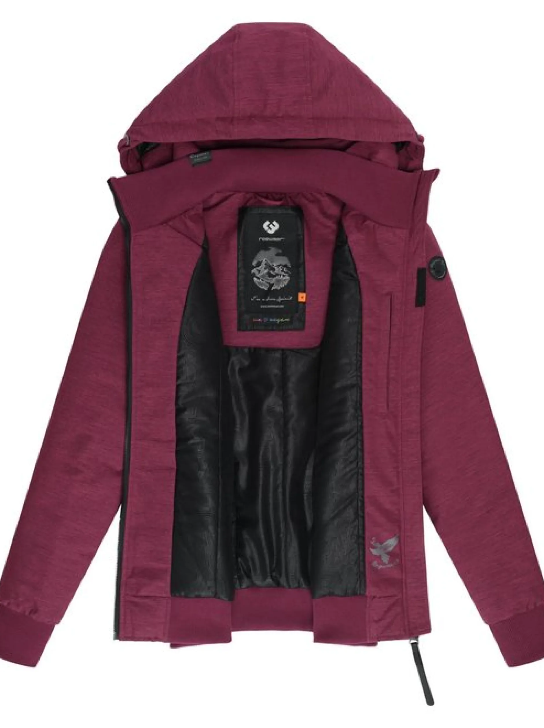 Ragwear Damen Winterjacke - Nuggie Melange in bordeaux