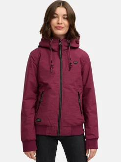 Ragwear Damen Winterjacke - Nuggie Melange in bordeaux