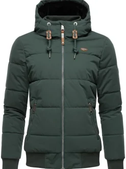 Ragwear Damen Winterjacke - Nuggys Solid in grün