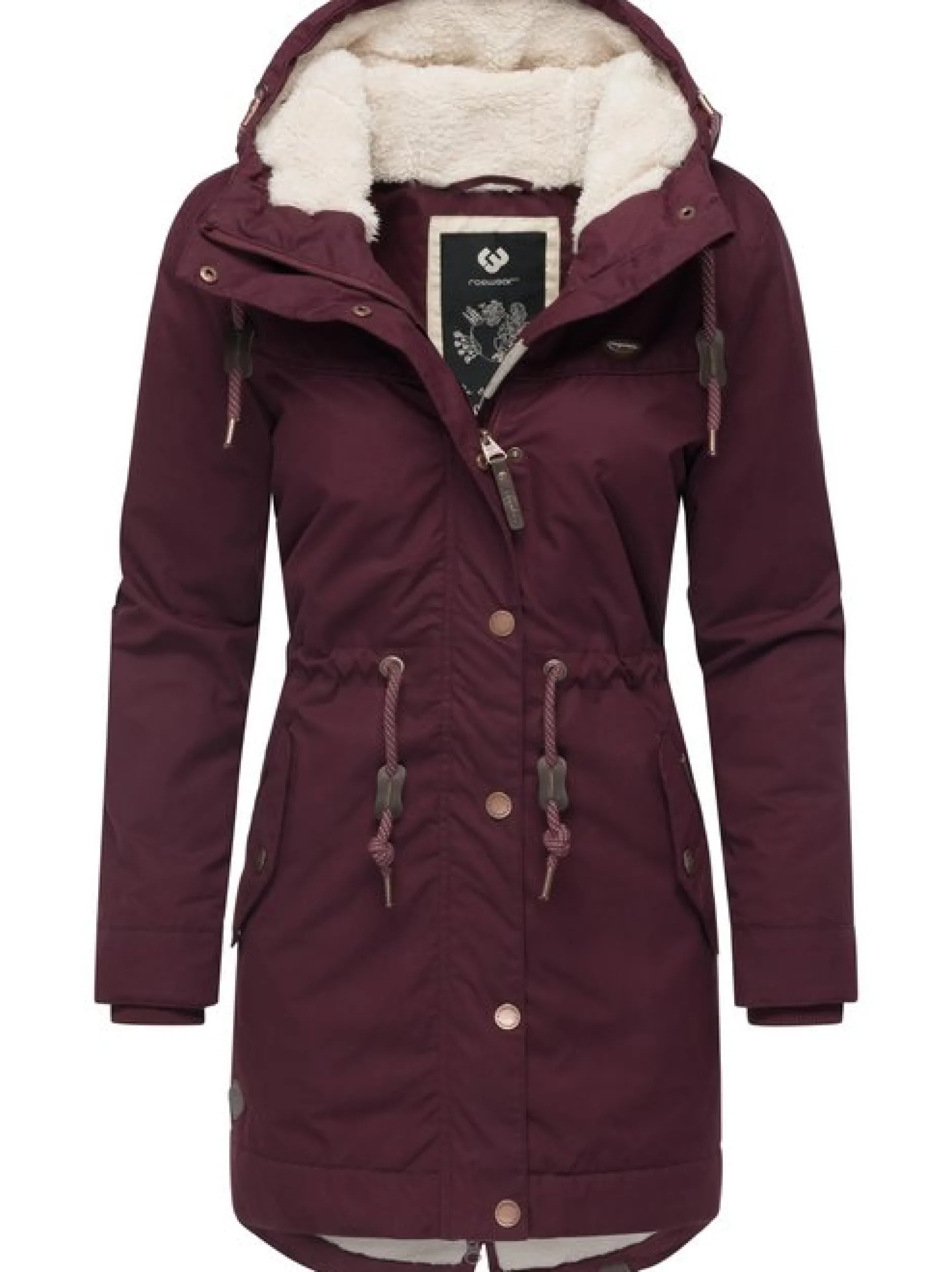 Ragwear Damen Winterjacke - YM-Canny in bordeaux