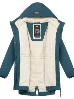 Ragwear Damen Winterjacke - YM-Canny in petrol