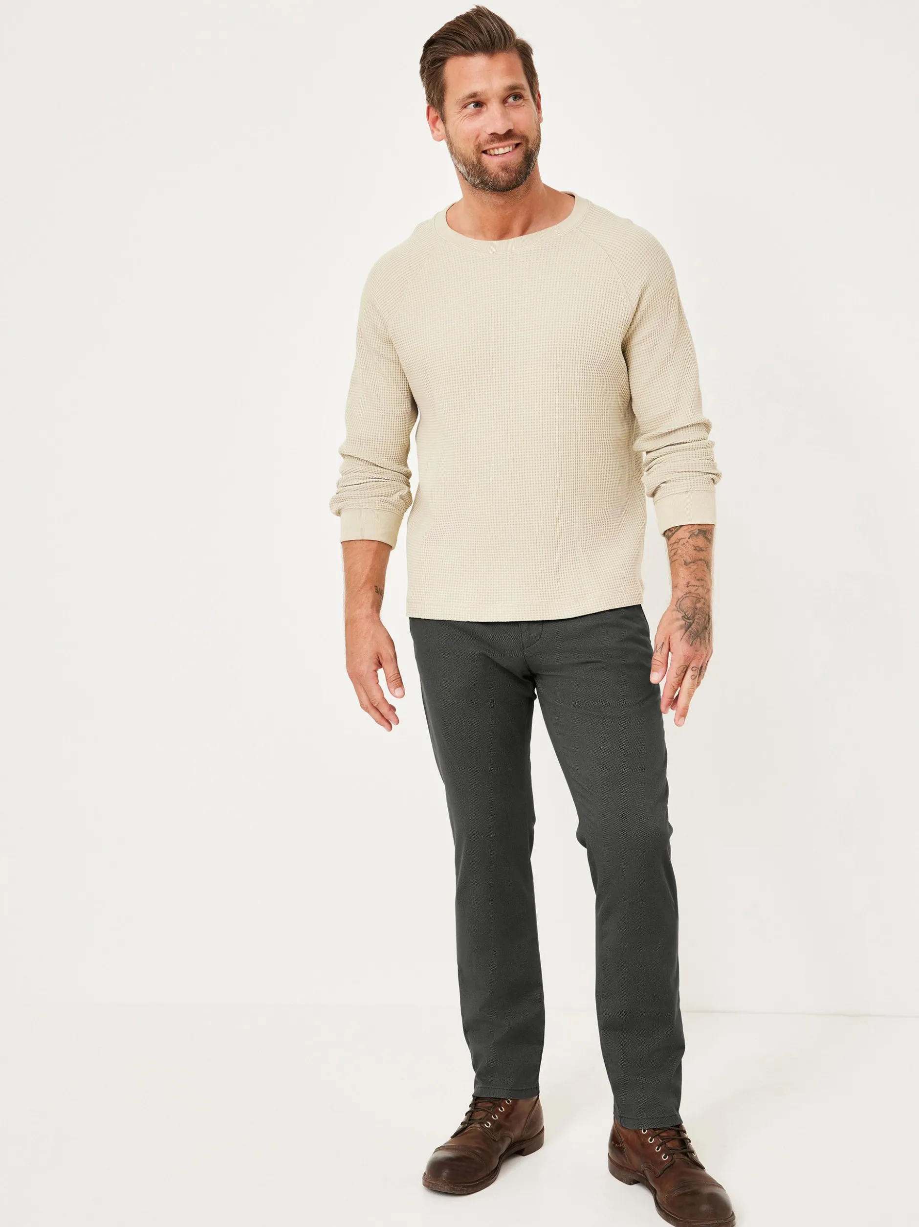Redpoint Herren Chino - Jasper Slim Fit in anthrazit