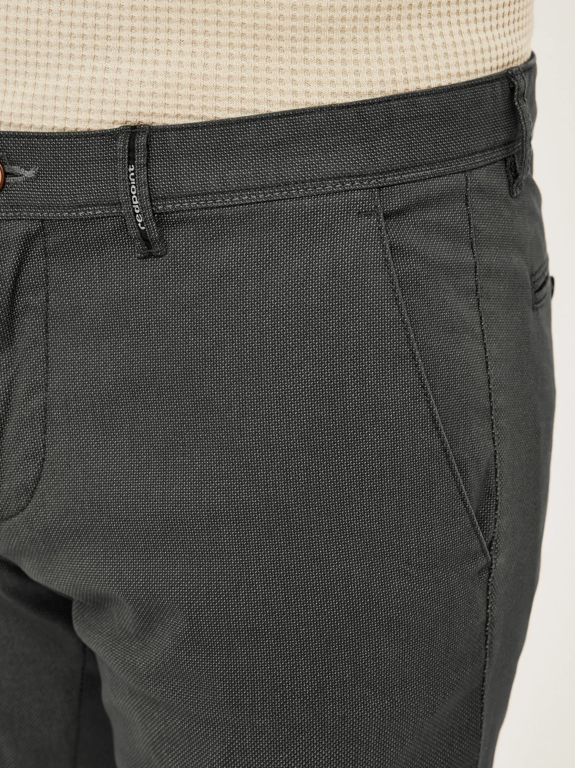 Redpoint Herren Chino - Jasper Slim Fit in anthrazit