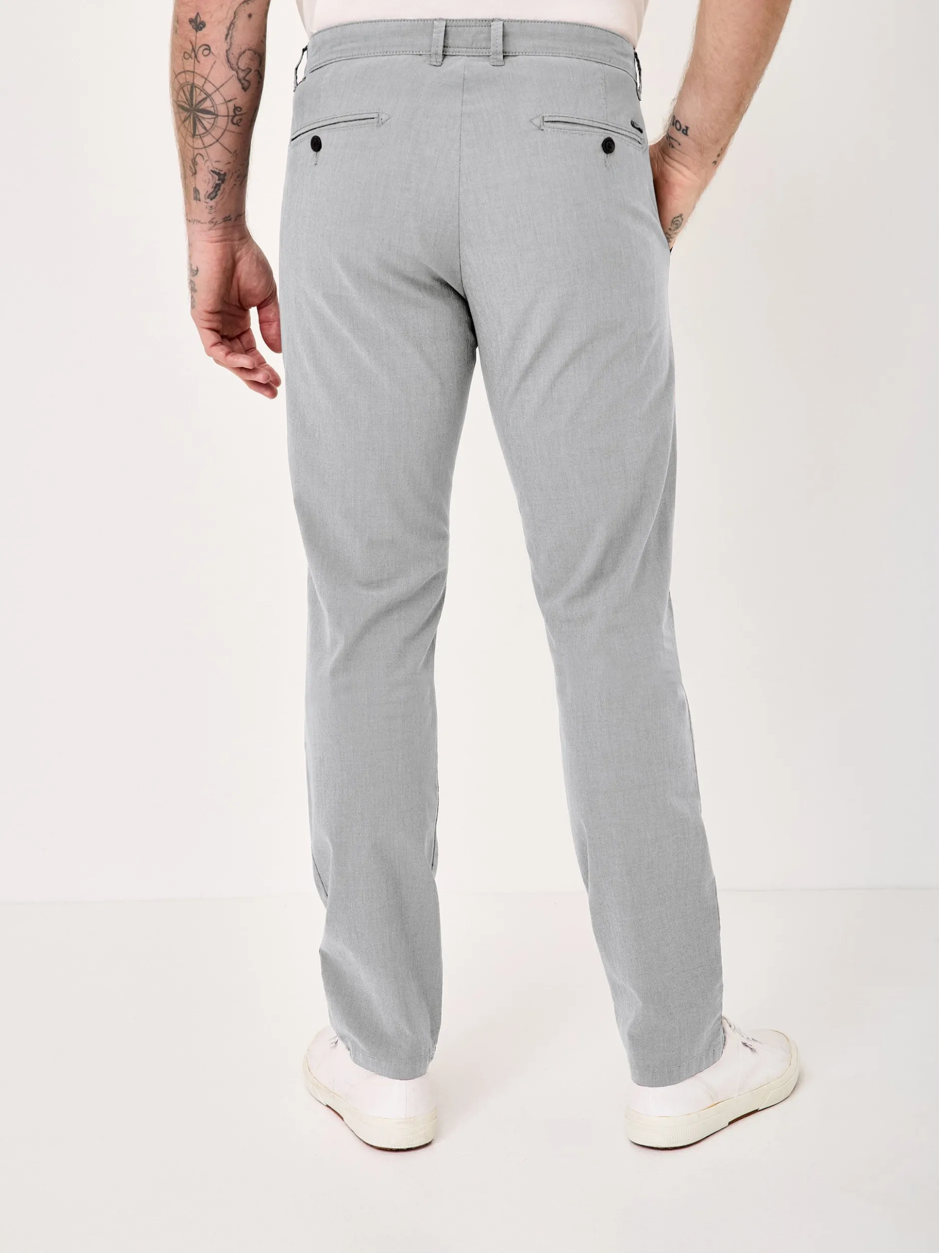 Redpoint Herren Chino - JASPER Slim Fit in hellgrau