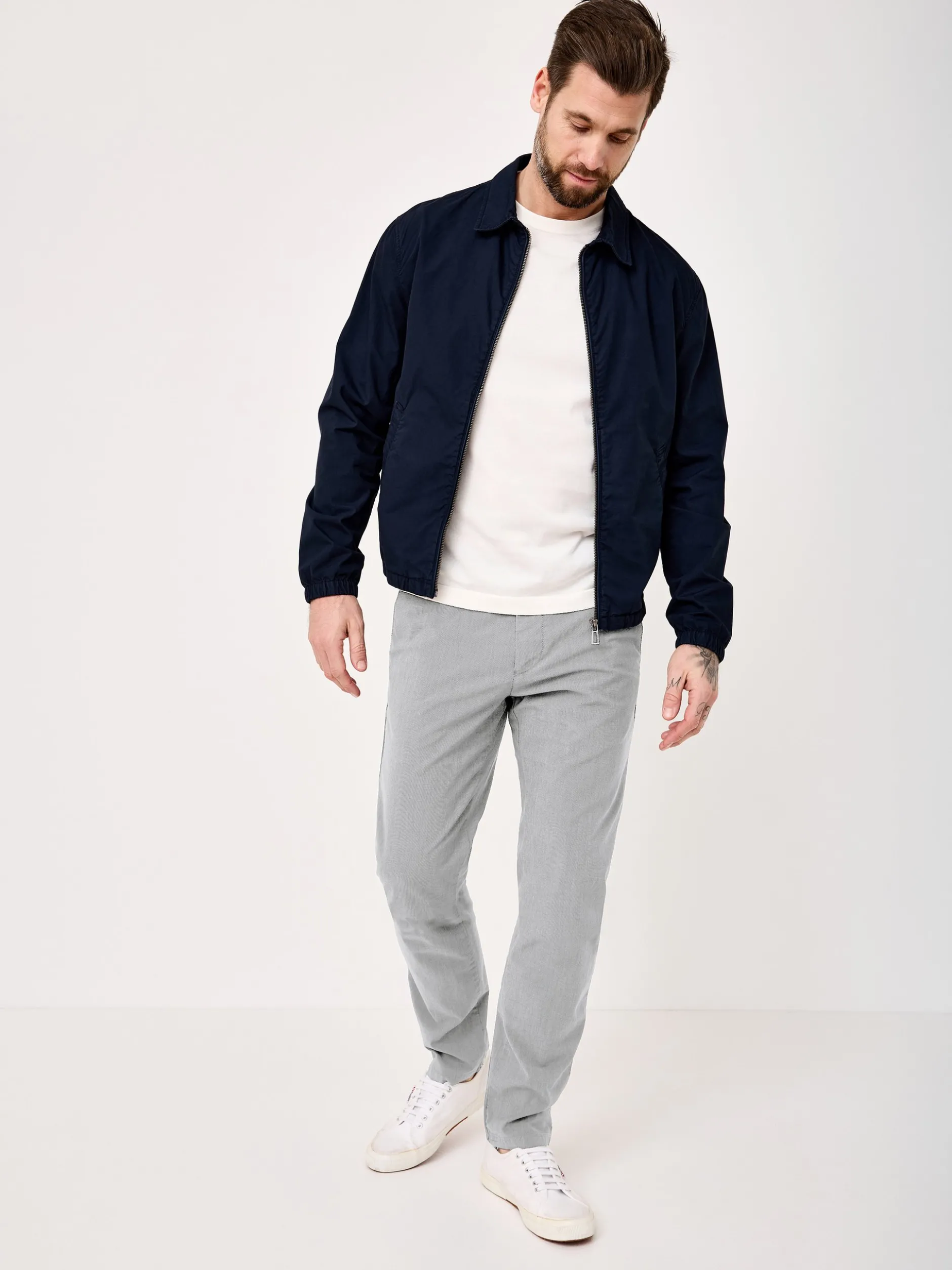 Redpoint Herren Chino - JASPER Slim Fit in hellgrau